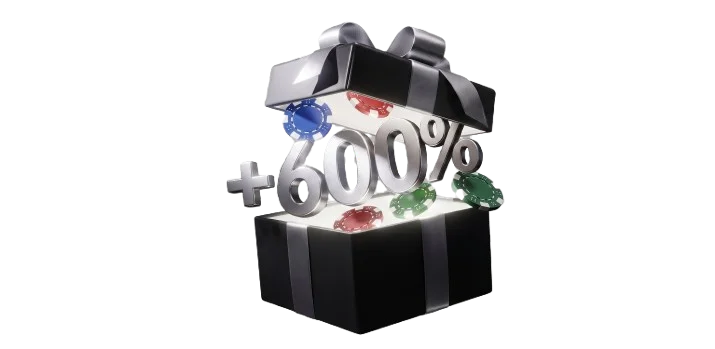 Gift box with a 1win bonus +600%