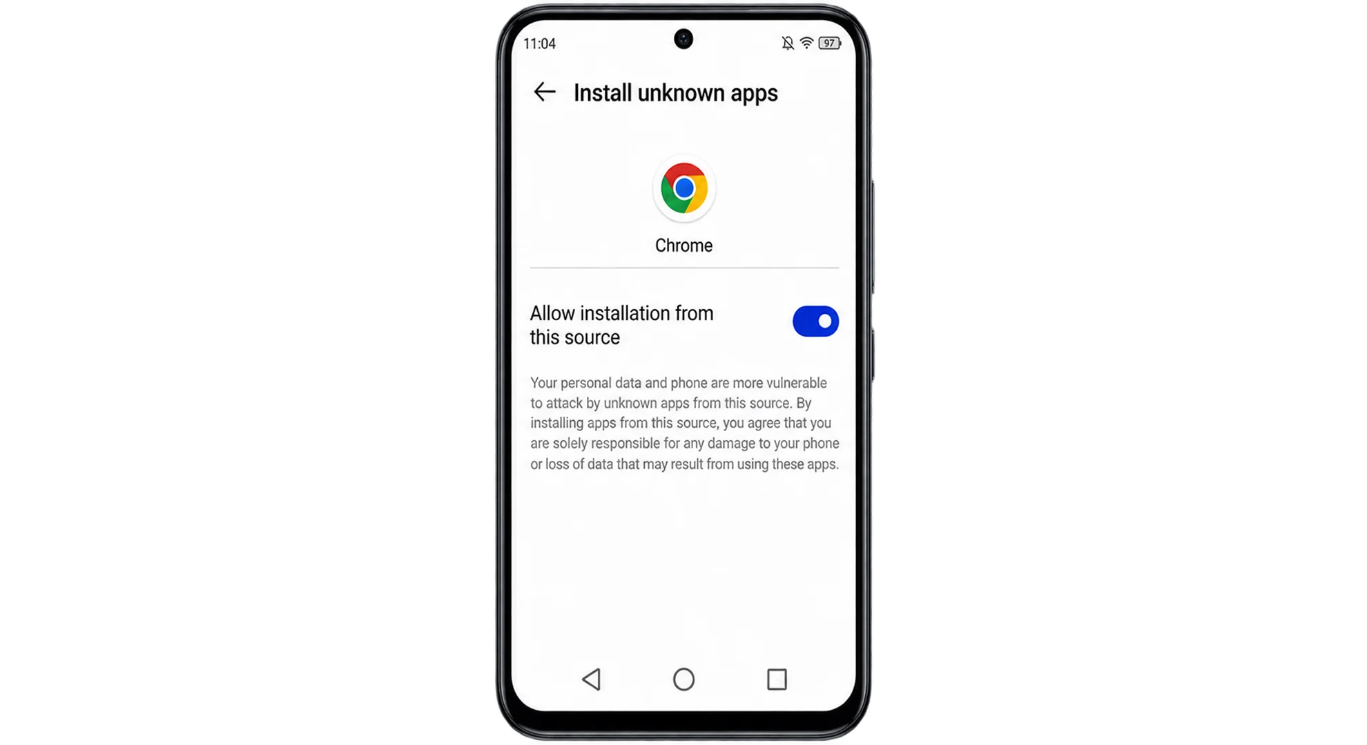 Allow installation from unknown sources in your mobile phone settings